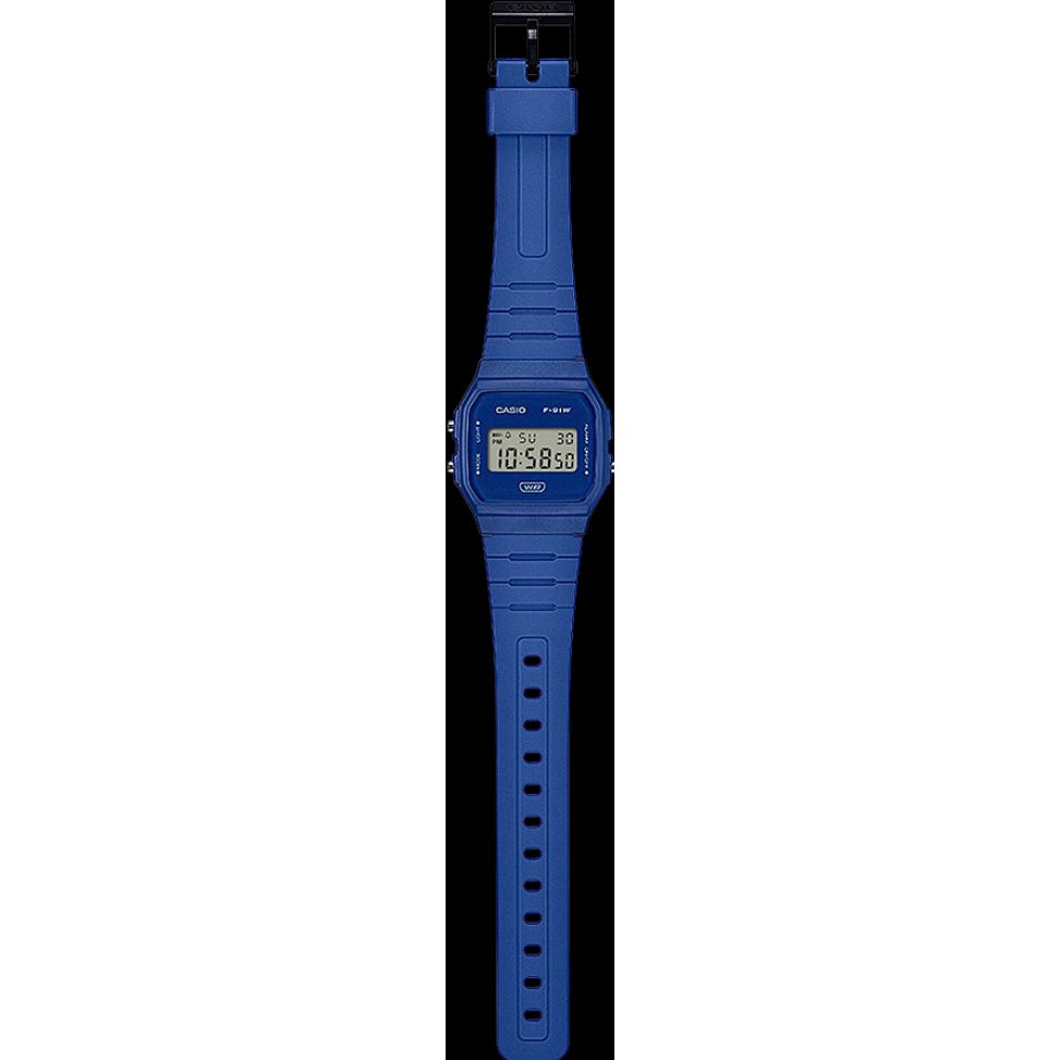 Thumbnail - Casio, Armbanduhr, F-91WB-2A1EF, Blau, (Digitaluhr, 33 mm)
