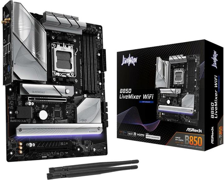 Actual product image AsRock B850 LiveMixer WiFi (AM5, AMD B850, ATX)
