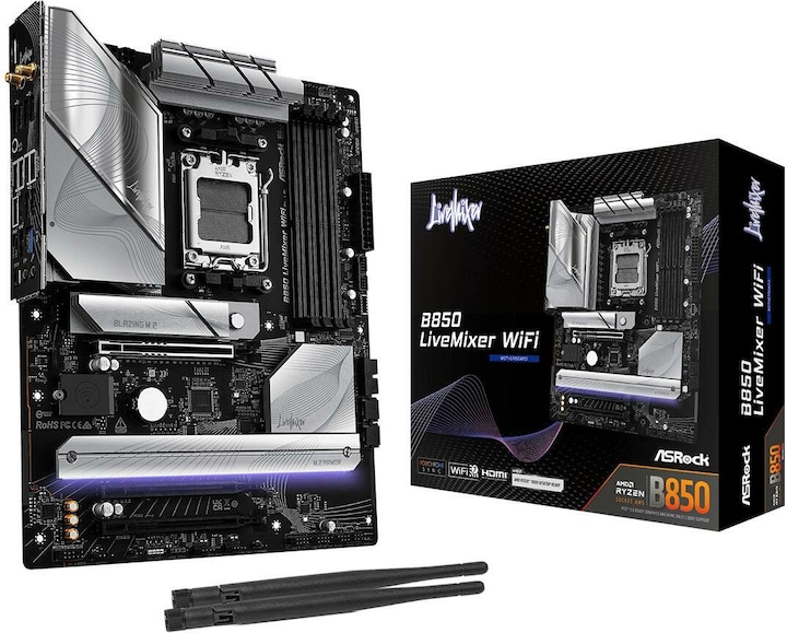 Produktbild AsRock B850 LiveMixer WiFi (AM5, AMD B850, ATX)
