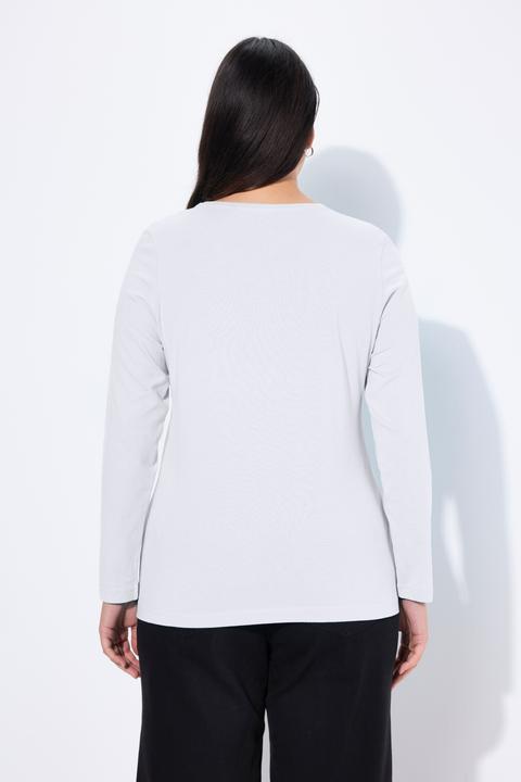 Immagine prodotto Ulla Popken Maglia aderente con scollo a girocollo e maniche lunghe (46, 48)