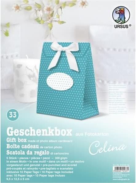 Ursus Geschenkbox Celina 9,5x12,5x5cm VE=5 Stück Motiv: 33 (Geschenkbox, 5 x)