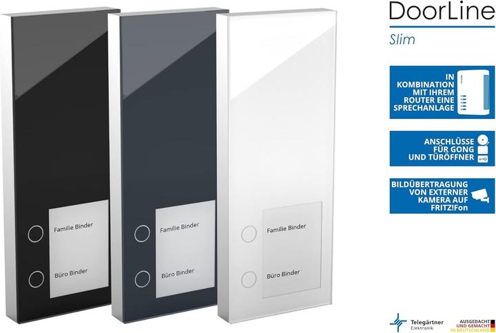 Actual product image Doorline Slim Door Station for Intercom and Door Opening via Phone or Smartphone