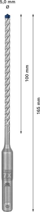 Produktbild Bosch Professional Zubehör EXPERT SDS plus-7X Hammerbohrer, 5 x 100 x 165 mm, 10-tlg. (5.0 Millimeter)