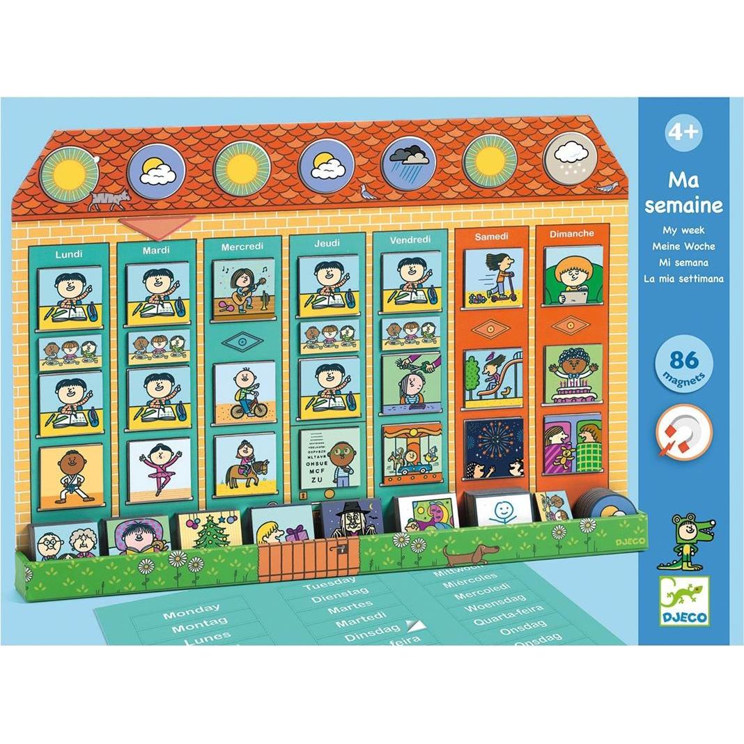 Thumbnail - Djeco Meine Woche (Deutsch, Englisch, Französisch, Italienisch)