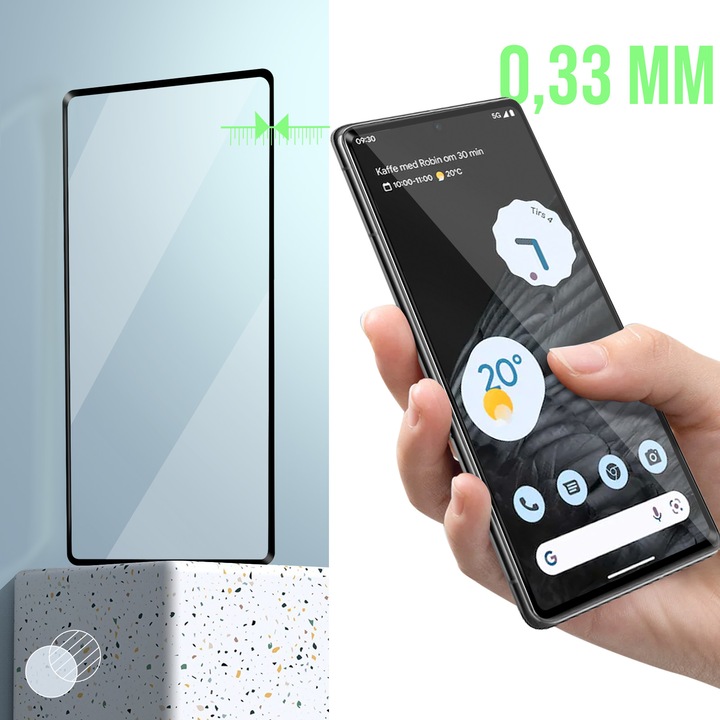 Actual product image Avizar 9H hardness glass display protection film (1 Piece, Google Pixel 7)