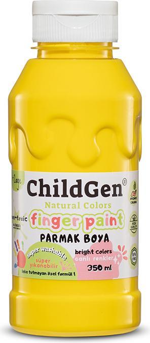 ChildGen Super abwaschbare Fingercolor Gelb (Colore delle dita super lavabile giallo, 350 ml)