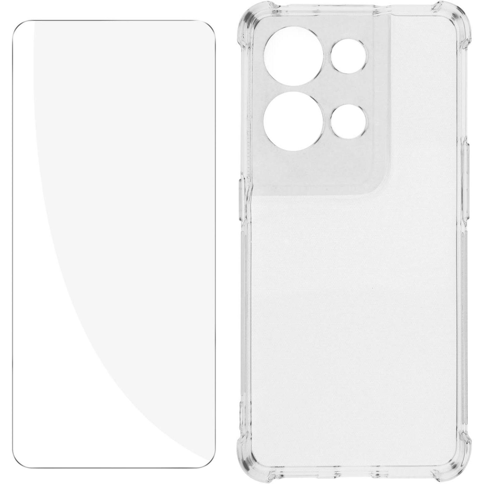 Avizar Premium Schutz-Set: Hülle + Folie Series (Oppo Reno 8 Pro 5G), Smartphone Hülle, Transparent