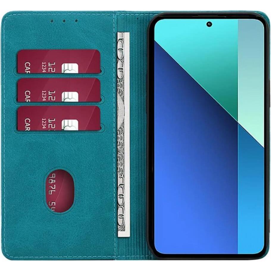 Thumbnail - Cover-Discount Xiaomi Poco F6 - Stand Flip Case Hülle (Xiaomi Poco F6), Smartphone Hülle, Blau