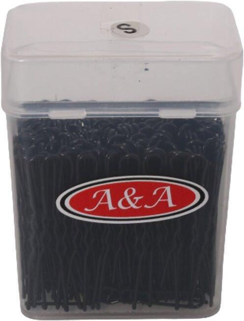 Produktbild A&A Haarnadel 240er Box Gr. S 5 cm schwarz gewellt (240 Stk.)