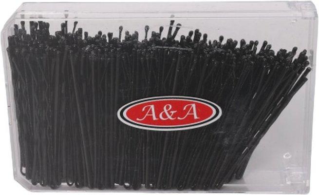 Produktbild A&A Haarklemmen Box 240er ca. 6 cm schwarz gewellt (240 Stk.)