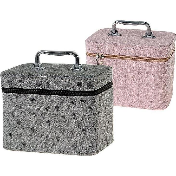 Adar, Specchio cosmetico, L-Gehäuse mit Reissverschlussspiegel 23x17x15cm MIX