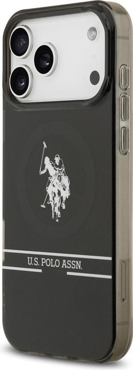 Actual product image U.S. Polo US Polo DH and Bottom Stripe Logo MagSafe Case for iPhone 17 Pro Max Black (Apple iPhone 17 Pro Max)