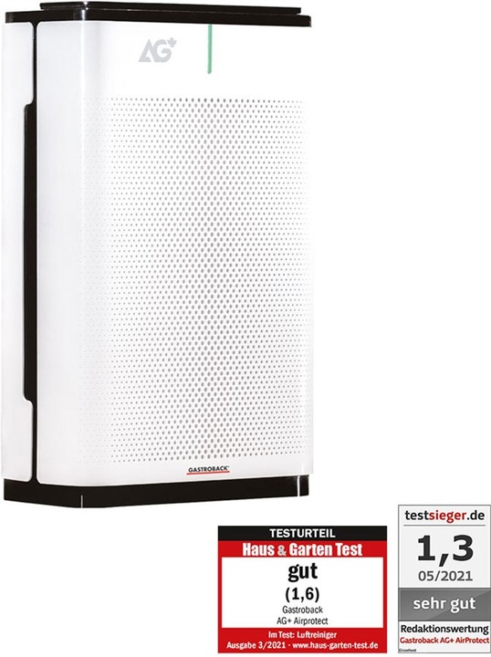 Actual product image Gastroback 20100 Air purifier AG+ AirProtect Ideal for allergy sufferers & asthmatics, AG+ Antiviral Filter (50 m²)