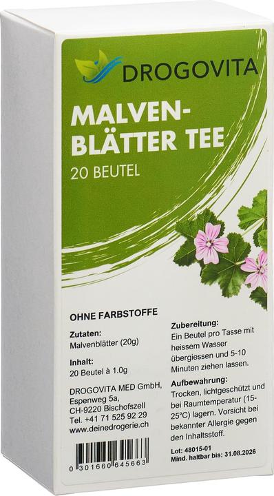 Produktbild Drogovita Malvenblätter Tee Btl 20 Stk (48 g)