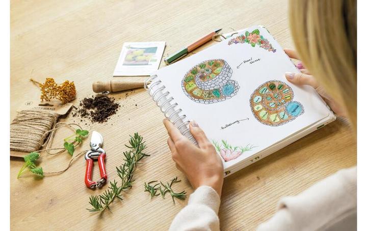 Actual product image Jolie Spiral Notizbuch A5 Format Wild Herbs (A5, Dotted, Hardcover)