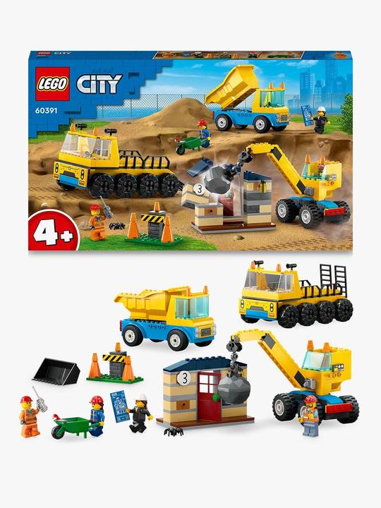 Produktbild LEGO Baufahrzeuge und Kran mit Abrissbirne (60391, LEGO City)