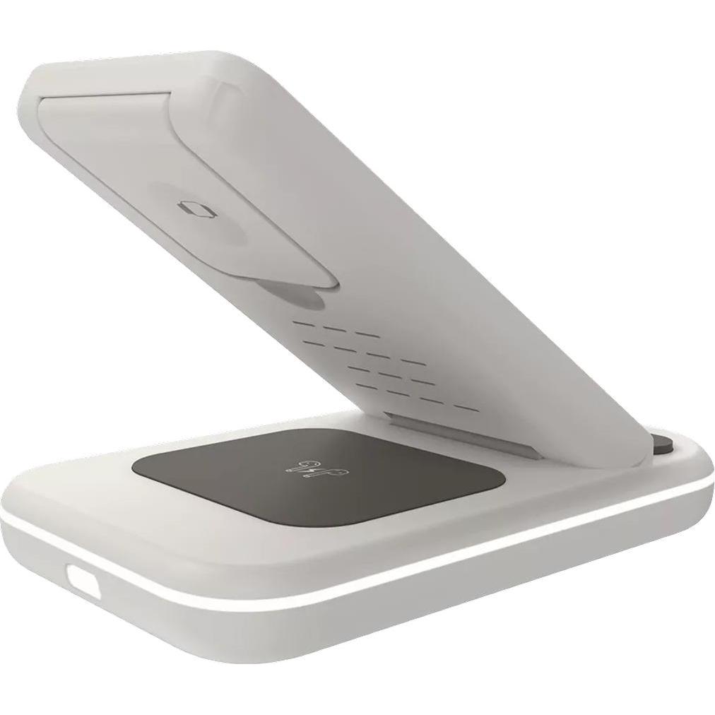 Thumbnail - Canyon WS-304, 3in1, wireless Qi charging station for 3 devices simultaneously, black (15 W), Wireless Charger, Beige