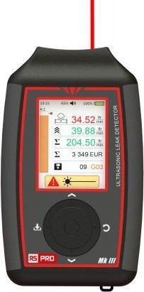 RS PRO Ultrasonic Leak Detector, 2.8in Display