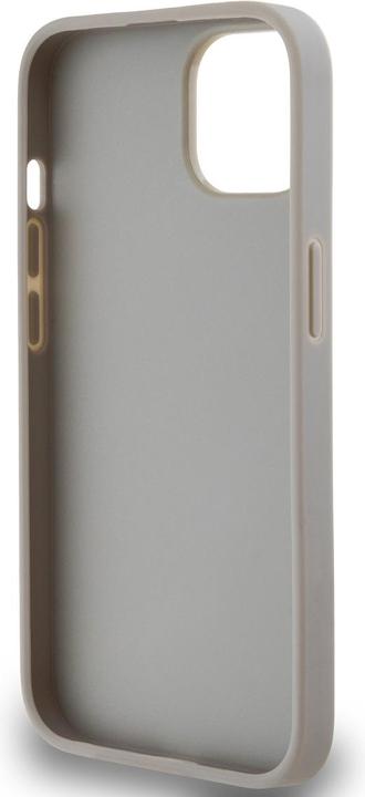 Produktbild DKNY PU Leather Checkered Pattern and Stripe Case for iPhone 15 Beige (Apple iPhone 15)