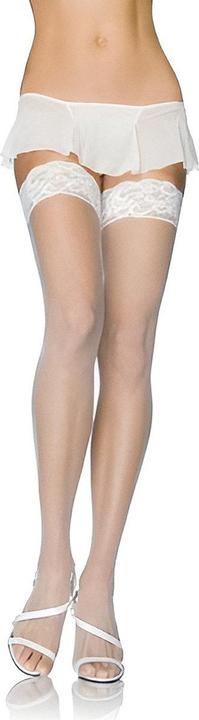 Produktbild Leg Avenue Halterlose Strümpfe Micro Fishnet weiss