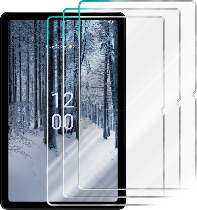 Actual product image Cadorabo Tempered Glass for Nokia T21 Fullcover 3x Pack (3 pcs., Nokia C21)