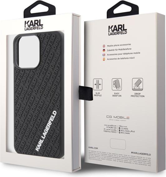 Produktbild Karl Lagerfeld KLHCP15X3DMKRLK iPhone 15 Pro Max 6.7" czarny/black hardcase 3D Rubber Multi Logo (Apple iPhone 15 Pro Max)