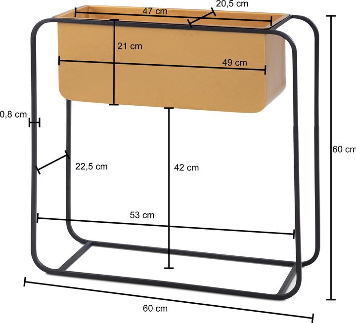 Produktbild Wohnling Metall (60 x 24 x 60 cm)