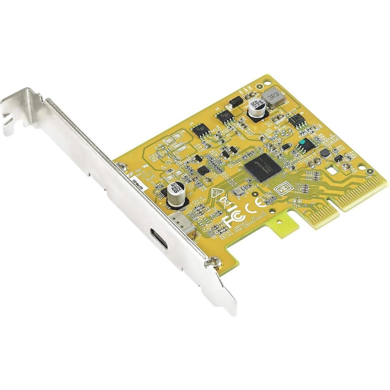 Thumbnail - Sunix IO PCIe3.0 x4 1xUSB3.2 Gen2 Type-C 20GBit USB2321C/LP+++, Kontrollerkarte
