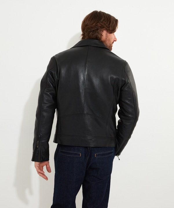 Actual product image Joe Browns Timeless Edgy Detail Leather Biker Jacket (XL)