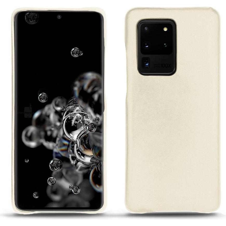 Noreve Lederschutzhülle (Samsung Galaxy S20 Ultra 5G), Smartphone Hülle, Weiss