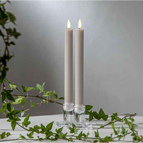 Produktbild Star Trading LED Dinner Kerze 2P Flamme Stripe (2 x)
