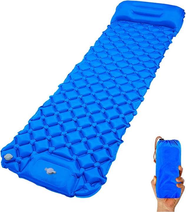 Stride Aufblasbare Isomatte, 195x61x6cm, mit Fusspumpe, blau