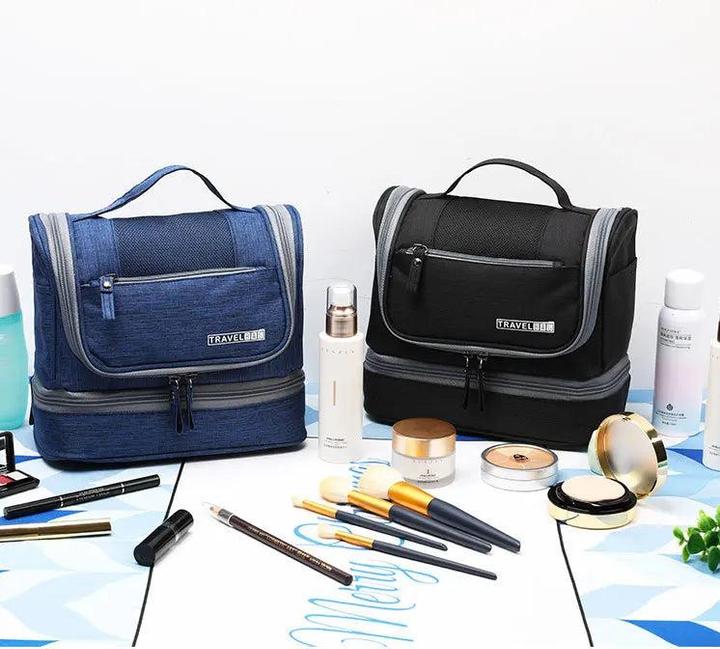 Produktbild Only-Bags.Store Necessaries Hanging Make Up Bag Travel Organizer Kosmetiktaschen Wash Toiletry Bag, blau