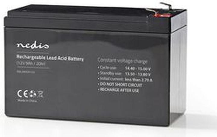 Actual product image Nedis Rechargeable lead battery 12 V - 9000 mAh - 150 x 65 x 95 mm - For use in emergency power supply (12 V, 9 Ah)