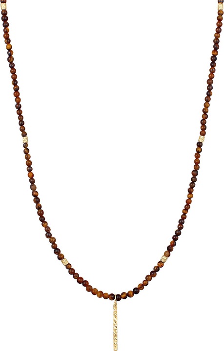 Produktbild Kuzzoi Edelsteinkette, Perle, Perlenkette (Edelstahl, 925er Sterling Silber, Tigerauge, 60 cm)