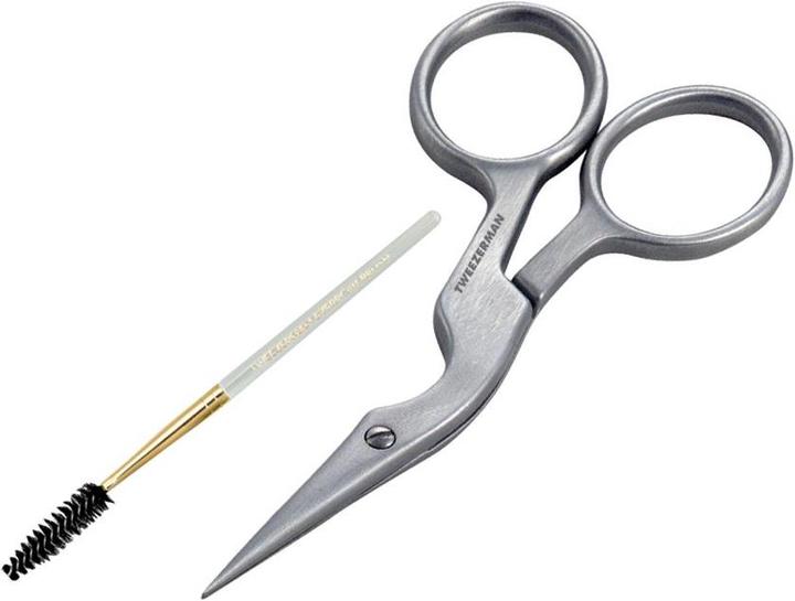 Actual product image Tweezerman Stainless Brow Shaping Scissors And Brush (Eyebrows)