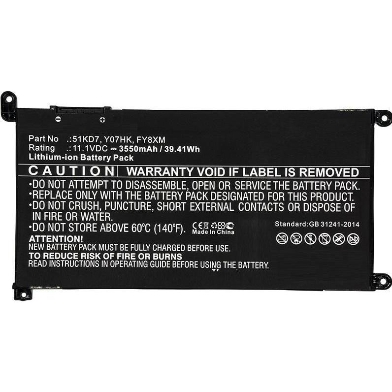 Thumbnail - CoreParts Laptop Battery for DELL (3400 mAh), Notebook Akku, Schwarz