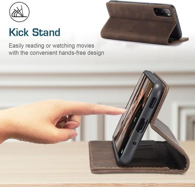 Produktbild Caseme Leder Flip Wallet Case Hülle (Samsung Galaxy S20 FE)
