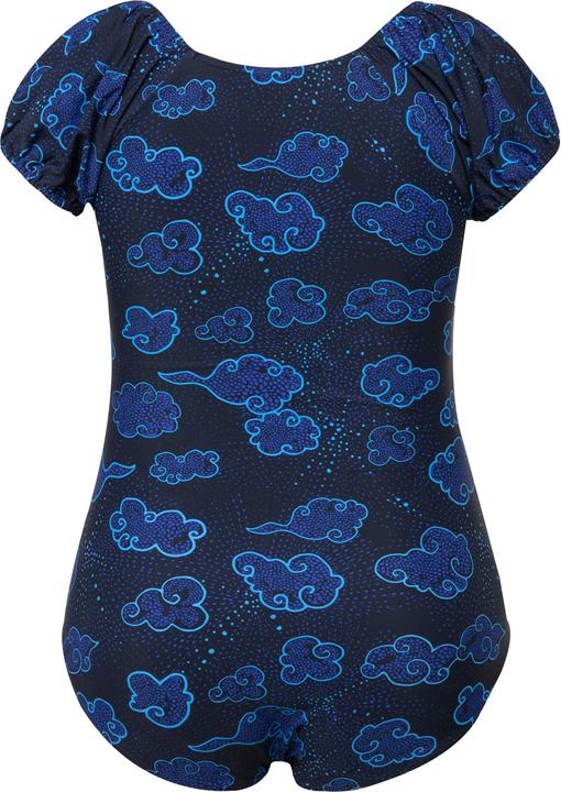 Image du produit Ulla Popken Maillot de bain, nuages, bonnets souples, manches bouffantes, matière recyclée (50)