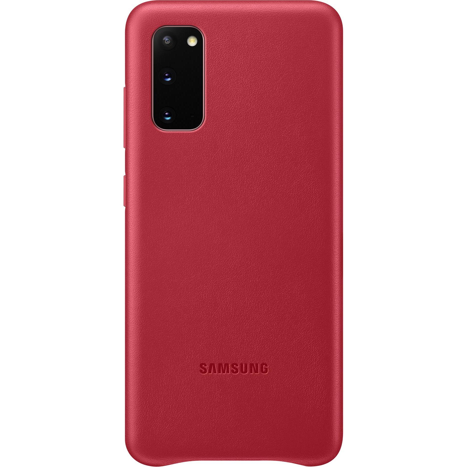 Samsung Leather Cover (Samsung Galaxy S20), Smartphone Hülle, Rot