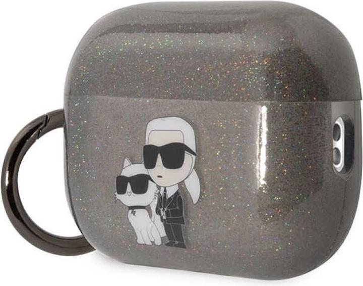 Produktbild Karl Lagerfeld Glitter NFT Karl & Choupette - Etui AirPods Pro 2 (czarny) (Kopfhörer Hülle)
