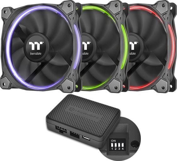 Actual product image Thermaltake Riing 14 RGB LED Fan TT Premium Edition - Set of 3 (140 mm, 3x)