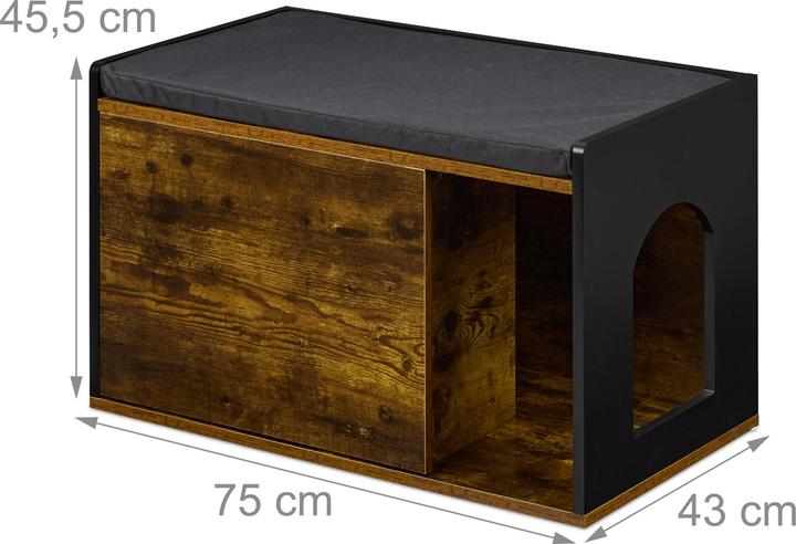 Produktbild Relaxdays Katzenkloschrank