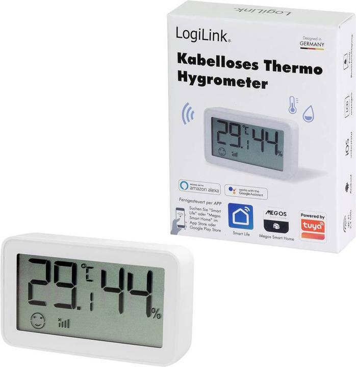 Immagine prodotto LogiLink Termoigrometro intelligente Wi-Fi, compatibile con Tuya