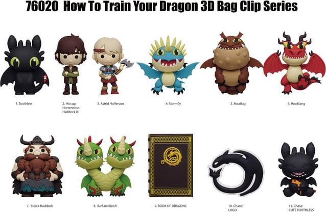 Actual product image Monogram How to train your Dragon 3D PVC-Taschenanhänger 2025 Movie Display (24)