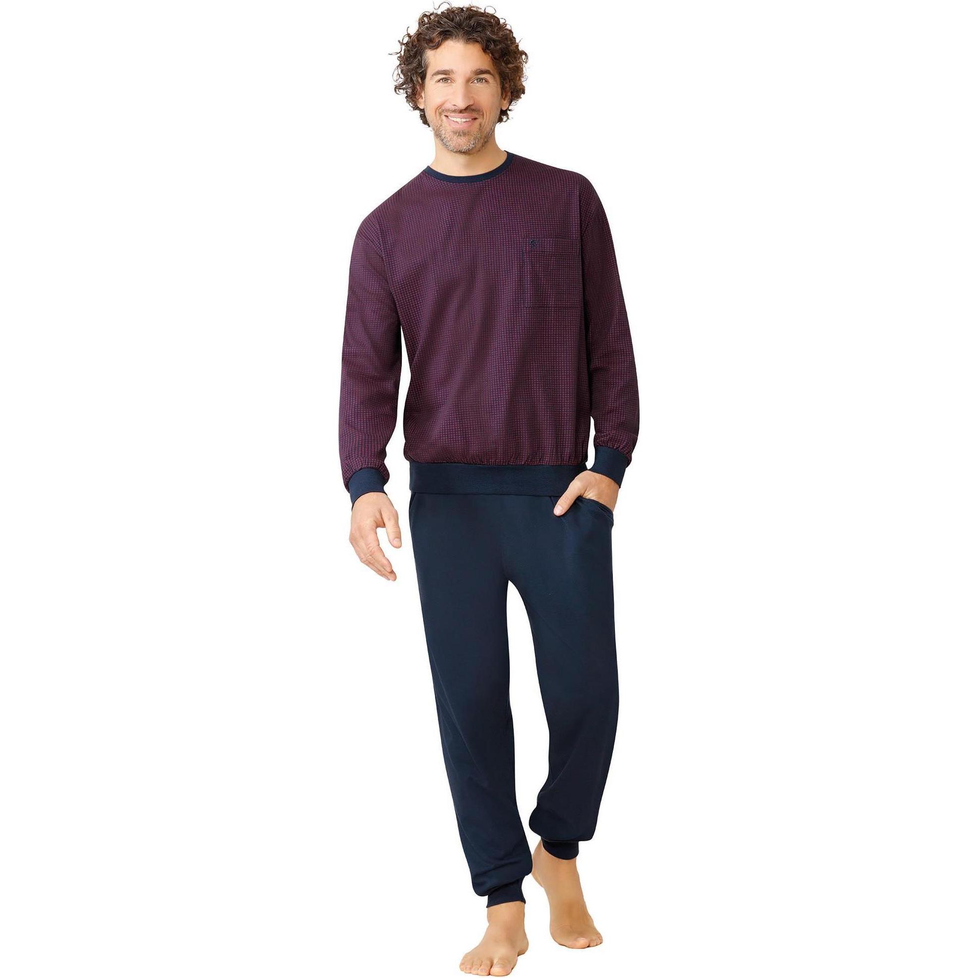 Thumbnail - Hajo, Herren, Pyjama, Pyjama Homewear Bequem sitzend, Rot, (5XL)
