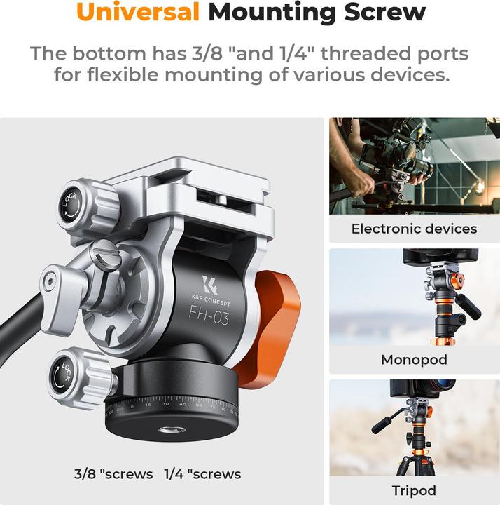 Produktbild K&F Concept FH-03 hydraulic Head with Handle (Videokopf)