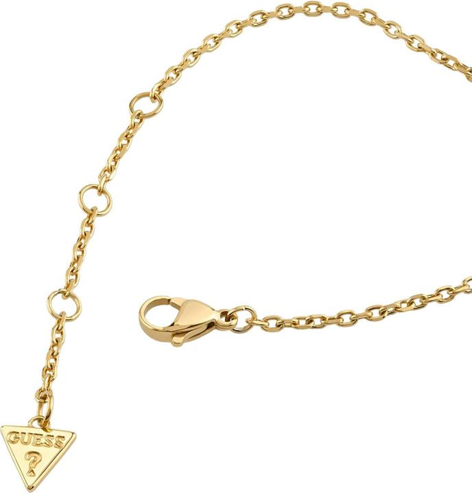 Actual product image Guess Moon Drops 16-18" Coin Pave Necklace (Glass, Stainless steel)