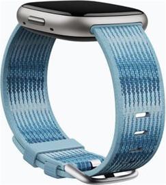 Fitbit Sense 2 e Versa 3/4 Fascia intrecciata Oceano (Materiale sintetico, Alluminio, Fibra REPREVE)