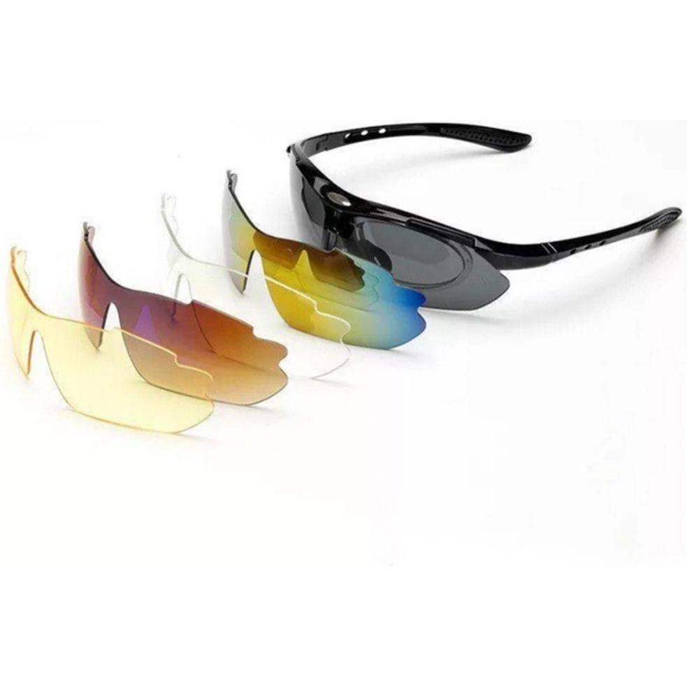 Rockbros, Occhiali sportivi, Occhiali da ciclismo polarizzati 10003 - neri, Nero